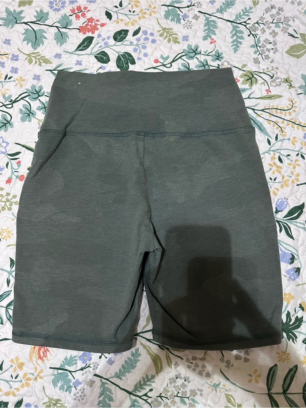 aerie High-Rise Olive Bike Shorts